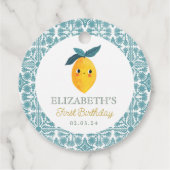 Little Cutie Citrus Verjaardag Bedankjes Labels (Achterkant)