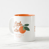 Little Cutie Clementine Baby shower Favoriser Mug (Devant gauche)