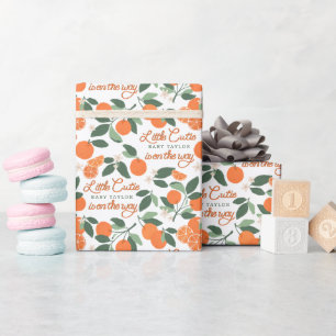 Little Cutie Clementine Baby shower inpakpapier