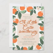 Little Cutie Clementine Baby shower Invitation (Devant)