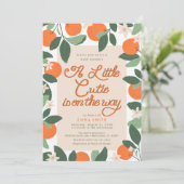 Little Cutie Clementine Baby shower Invitation (Debout devant)