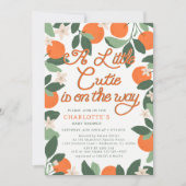 Little Cutie Clementine Botanisch Baby shower Kaart (Voorkant)