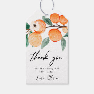 Little Cutie Clementine Douche Favor Tags Cadeaulabel