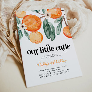 Little Cutie Clementine Invitation d'anniversaire