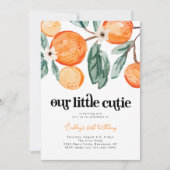 Little Cutie Clementine Invitation d'anniversaire (Devant)