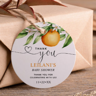 Little Cutie Dank je Baby shower Gift Labels