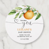 Little Cutie Dank je Baby shower Gift Labels (Voorkant)