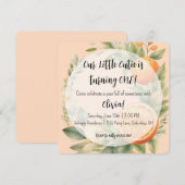 Little Cutie First Birthday Invitation  (Devant / Derrière)