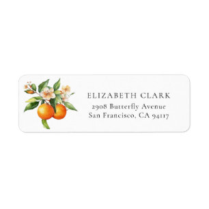 Little Cutie groen citrus Sinaasappel retouradres Etiket