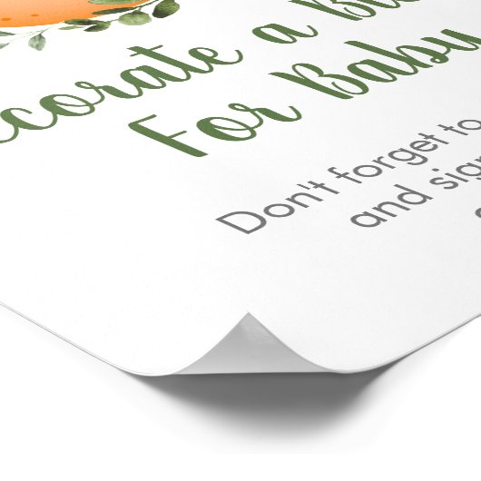 Little Cutie groen Versier een blokteken Poster (Hoek)