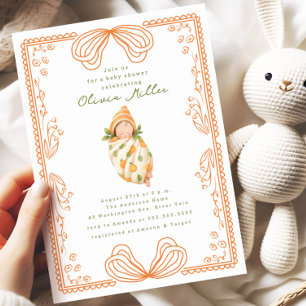 Little Cutie Ingezadeld BabyShower Kaart