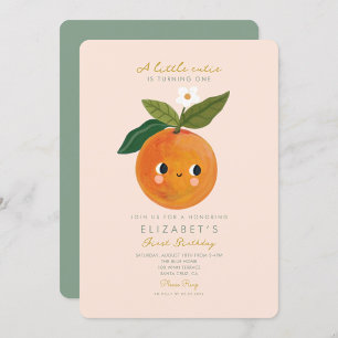 Little Cutie is draaien Een Verjaardag Uitnodiging