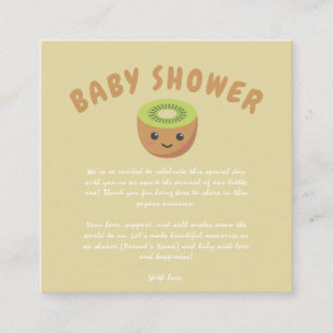 Little Cutie Kiwi Baby shower Informatiekaartje