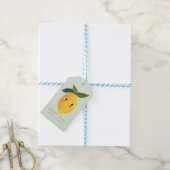 Little Cutie Lemon Baby shower Cadeaulabel (Met Touw)