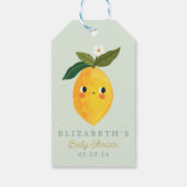 Little Cutie Lemon Baby shower Cadeaulabel (Achterkant)