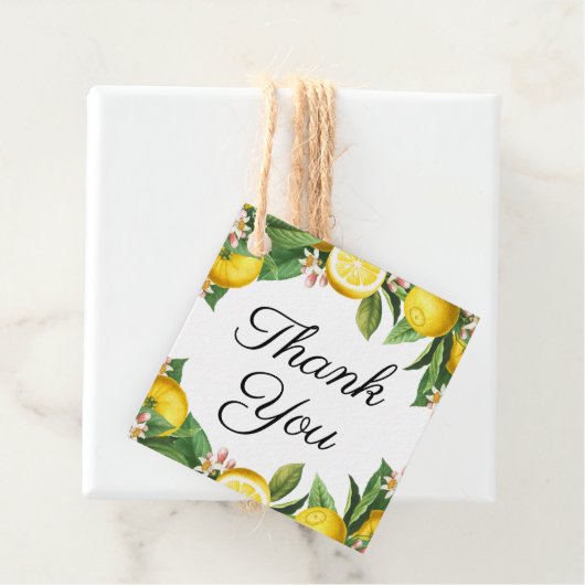 Little Cutie Lemon Citrus Summer Bedankt Bedankjes Labels (In situ)