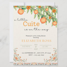 Little Cutie On The Way Baby Shower Invitation Kaart