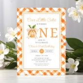 Little Cutie Orange Citrus 1st Birthday Kaart