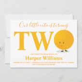 Little Cutie Orange Deux Invitation d'anniversaire (Devant)