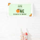 Little Cutie Oranje 1st Birthday Spandoek (Insitu)