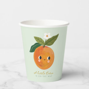 Little Cutie Oranje Baby shower Papieren Bekers