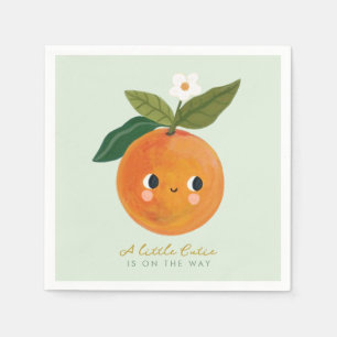 Little Cutie Oranje Baby shower Servet