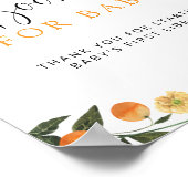 Little Cutie Oranje Botanical Books for Baby Sign Poster (Hoek)