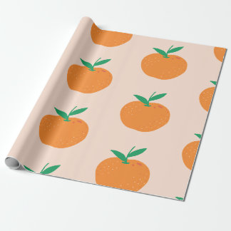 Little Cutie Oranje Cadeaupapier