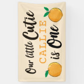 Little Cutie Oranje First Birthday Banner (Verticaal)
