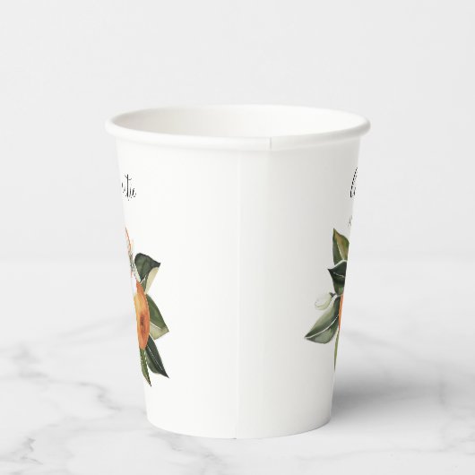 Little Cutie Paper Cups Citrus Baby shower Papieren Bekers (Rechts)