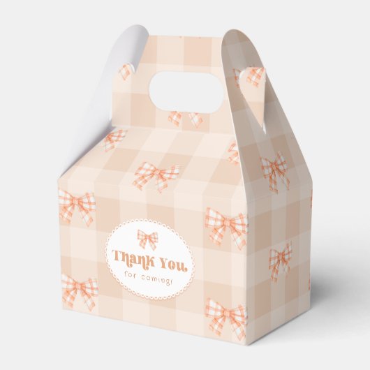 Little cutie Pie 2e verjaardag gingham Dank je wel Bedankdoosjes (Achterkant)