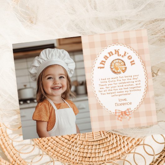 Little Cutie Pie Anniversaire Photo Carte de remer