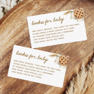 Little Cutie Pie Baby shower Boeken voor Baby Informatiekaartje