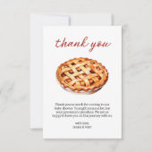 Little Cutie Pie Baby shower Gingham Herfst Bedankkaart (Voorkant)