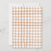 Little Cutie Pie Baby shower Invitation Rustic Kaart (Achterkant)