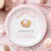 Little Cutie Pie Coquette Eerste Verjaardag Papieren Bordje