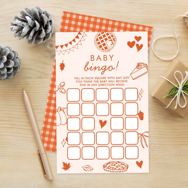 Little Cutie Pie Fall Baby Shower Bingo Game (Creator heeft geüpload)