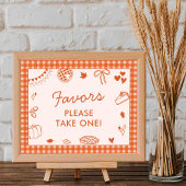 Little Cutie Pie! Fall Baby Shower Favor Sign Poster