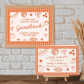 Little Cutie Pie! Fall Baby Shower Guestbook Sign Poster
