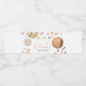 Little Cutie Pie Fall Pumpkin Baby Shower Waterfles Etiket (Enkel label)