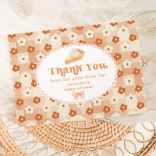 Little cutie Pie genderneutraal baby shower Bedankkaart