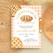 Little Cutie Pie Gingham Baby shower Kaart