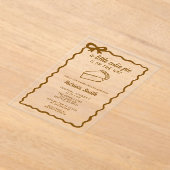 Little Cutie Pie hand tekenen doodle Herfst Baby s Acryl Uitnodigingen (Laagn)