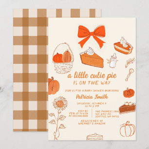 Little Cutie Pie hand tekenen doodle Herfst Baby s Kaart