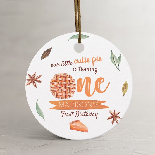 Little Cutie Pie Herfst 1e verjaardag Bedankjes Labels