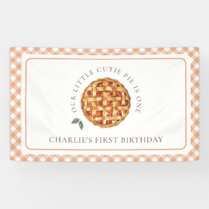 Little Cutie Pie Herfst 1e verjaardag Spandoek