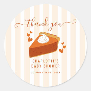 Little Cutie Pie Herfst Baby shower Dank u Ronde Sticker