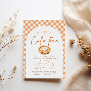 Little Cutie Pie is op de weg herfst baby shower Kaart