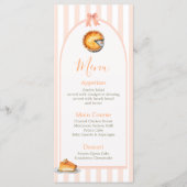 Little Cutie Pie Orange En vichy Menu Anniversaire (Devant)