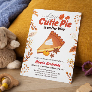 Little Cutie Pie Pumpkin Spice Herfst Baby shower Kaart